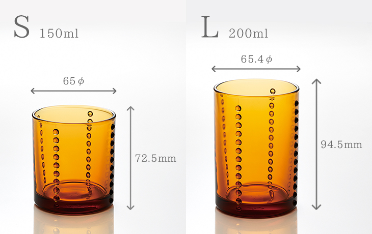 サイズと容量 Yグラス
