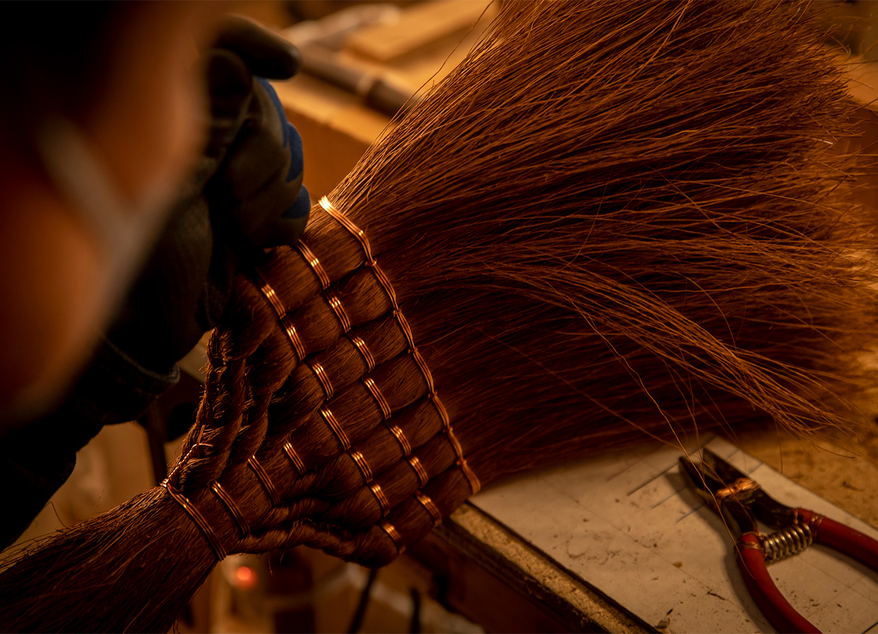 Broom Craft 国産棕櫚箒(しゅろほうき)TRECCIA